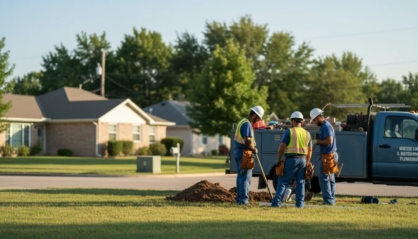 Residential water line and bathroom plumbing service in Poulan, GA